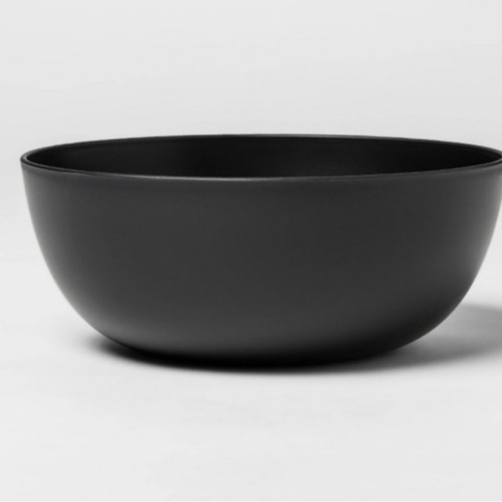 37oz Plastic Cereal Bowl Polypro Black sets of 4